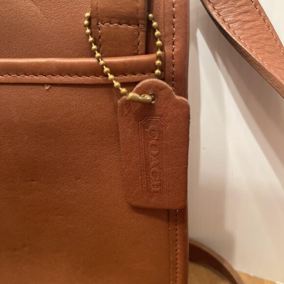 Coach Scooter Sidepack Crossbody Bag British Tan Classic Leather #9978 - Picture 6 of 12